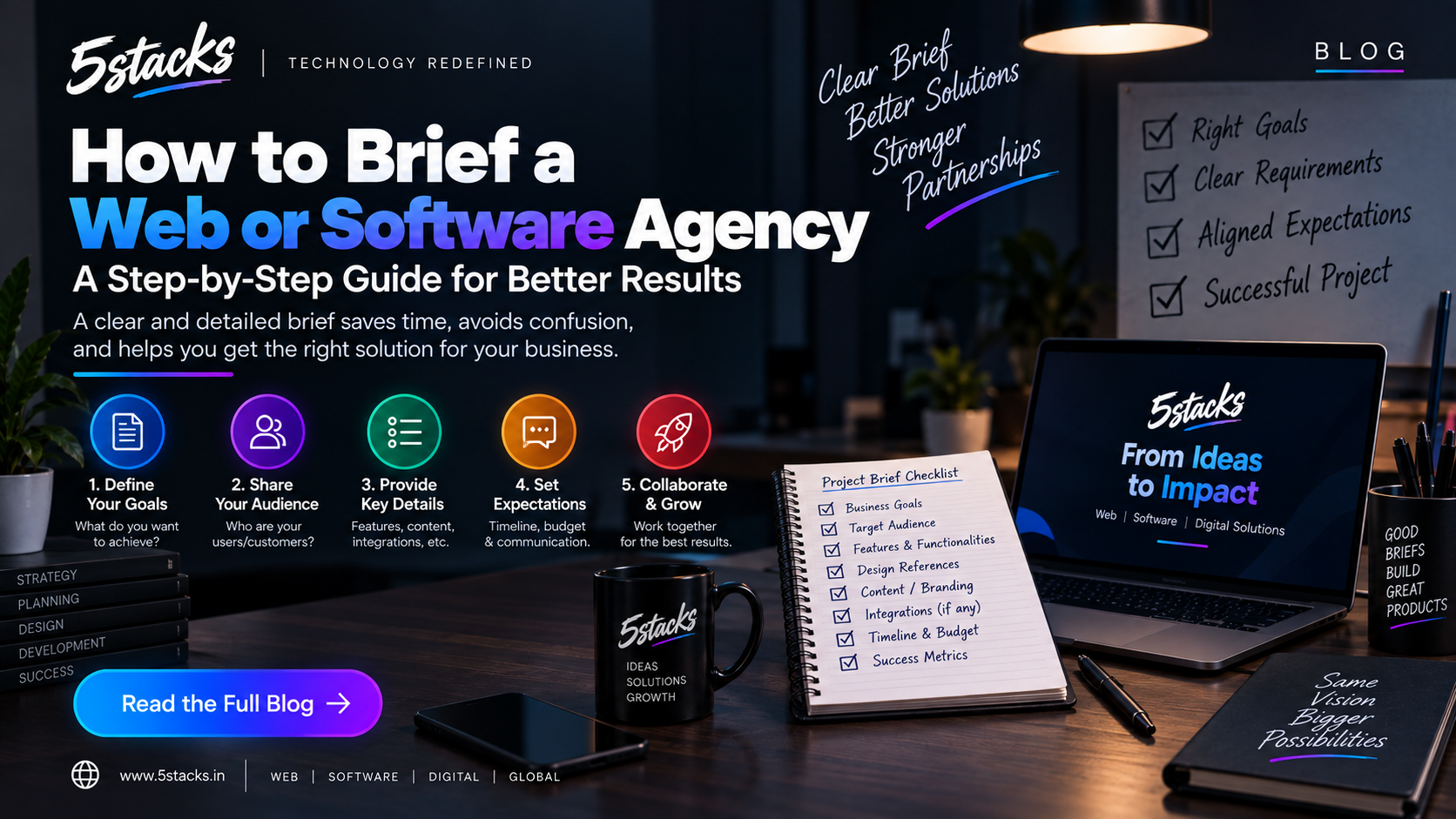 How to Brief a Web or Software Agency (So the Project Doesn’t Fail) - 5Stacks Blog