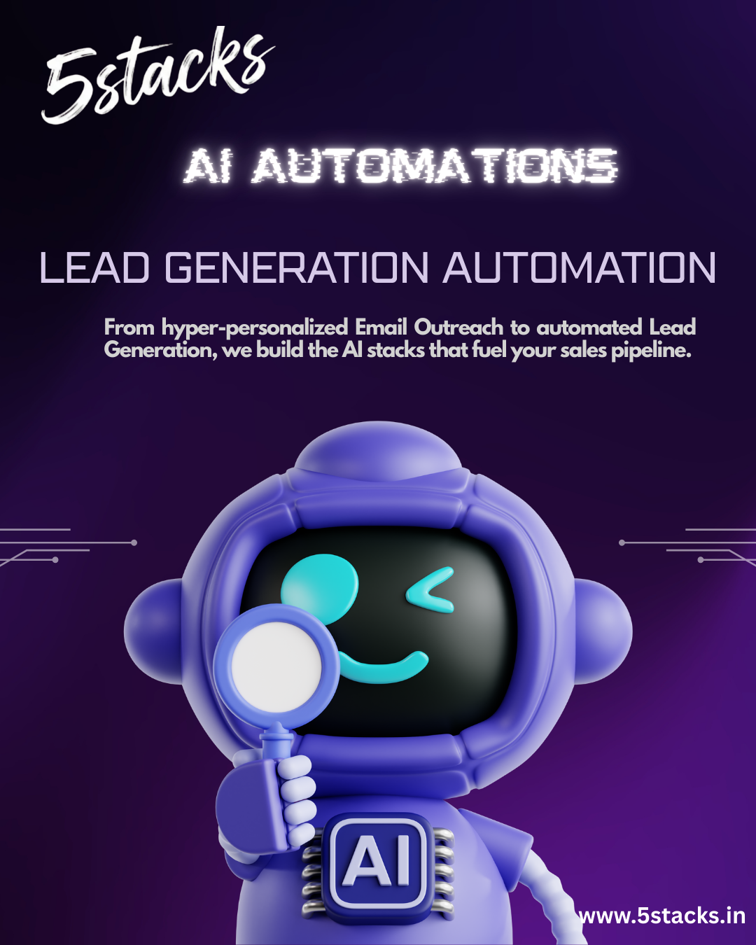 AI Business lead generation Automation System - 5Stacks Portfolio